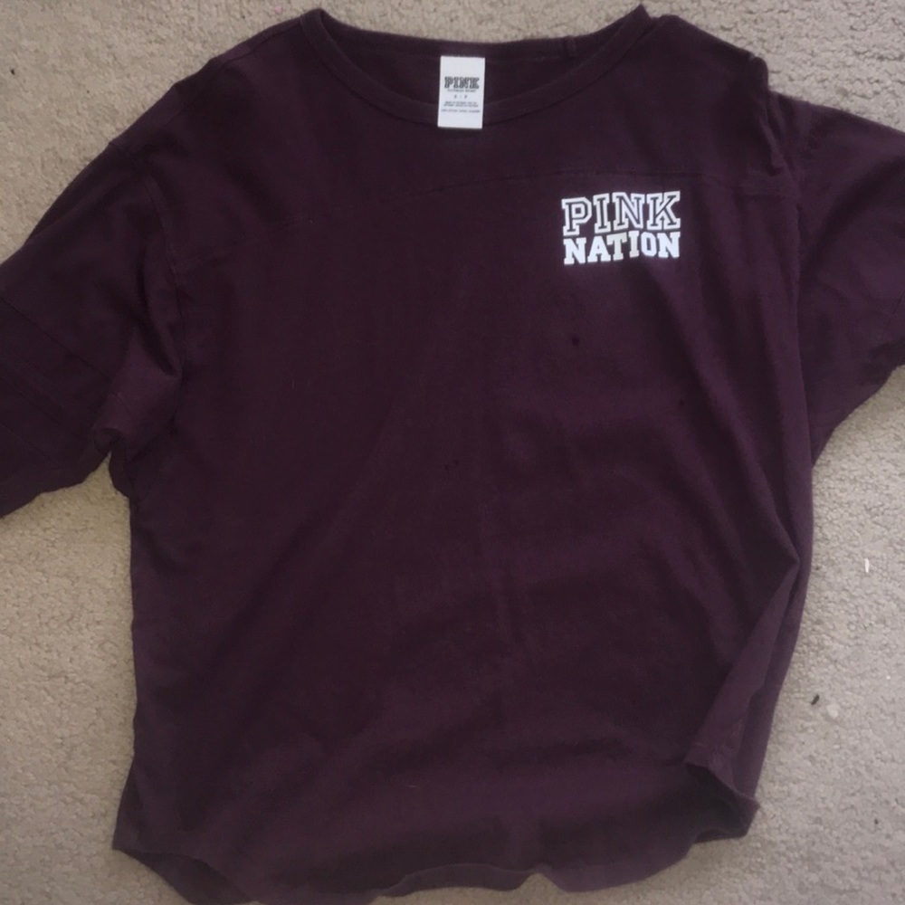 Long Sleeve Pink Shirt Maroon